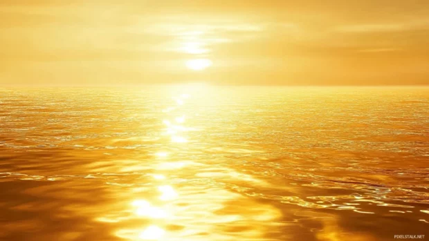 Golden light touches the lake surface in this Sunrise Wallpaper with Lake view.