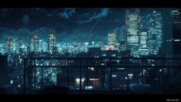 Late night stillness in a City Night skyline.