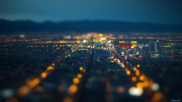 Lively Las Vegas with vibrant lights and dynamic streets.