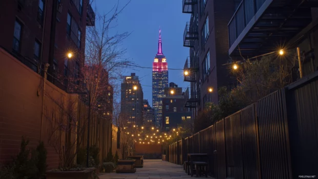 New York City 4k Wallpaper showcasing the Empire State Building glow.
