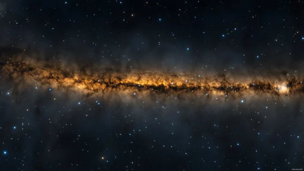 Night sky with Milky Way, stars shine vividly in countless glow.