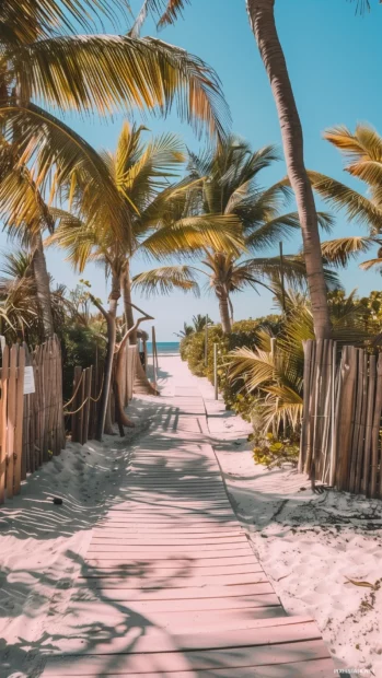 Preppy beach wallpaper HD.