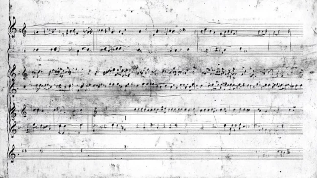 Romantic era sheet music with expressive notation details inspired by Old paper music notes wallpaper HD.