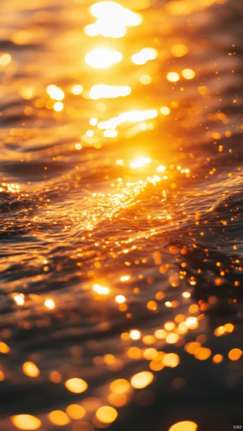 Shimmering riverbanks under the warm sunrise photo vertical background.