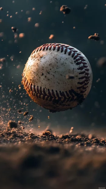 Slow motion inspired scene of a pitch in baseball wallpaper 4k.