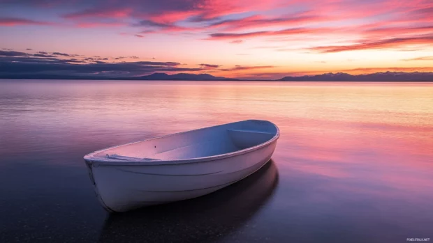 Still waters and vibrant skies blend perfectly at sunrise.