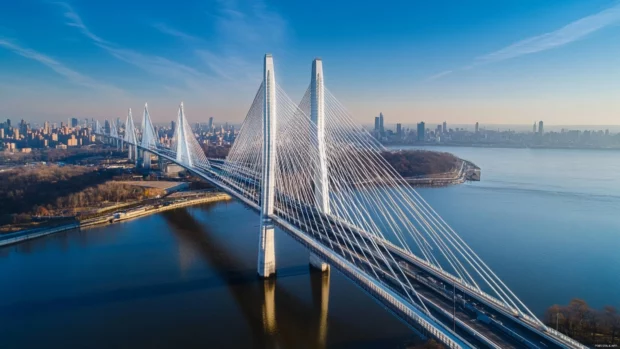 The iconic bridges connect boroughs across New York City.