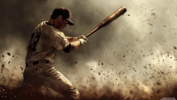 Vintage style baseball desktop wallpaper HD for sports enthusiasts.