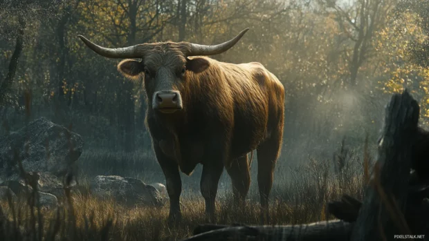 realistic cow photo for desktop capturing natural lighting and details.