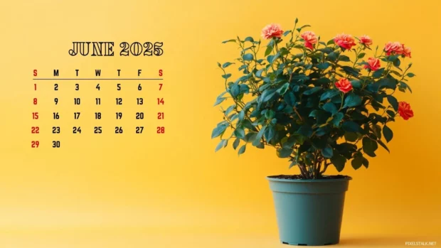 2025 June Calendar Backgrounds.