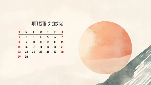 2025 June Calendar Backgrounds Free Download.