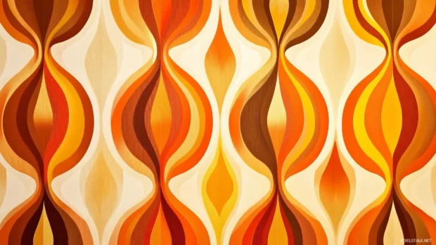 70s style retro wallpaper pattern, Retro style.
