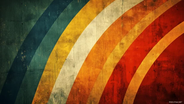 70s style wallpaper, retro lines design, vintage look.