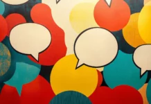 A bold retro pop art wallpaper featuring comic style speech bubbles with iconic phrases, vibrant red, yellow, and blue tones, and halftone textures.