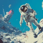 A cinematic astronaut scene that is perfect as your 4K space desktop wallpaper.