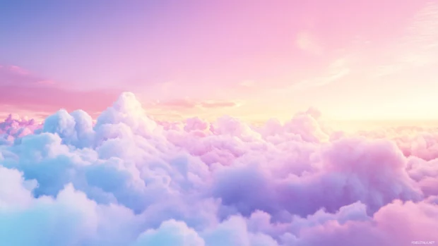 A cinematic perspective of Holographic Skyline in pastel vapor tones.
