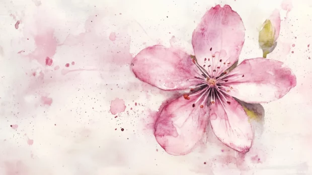 A delicate watercolor background featuring intricate details of flowers.