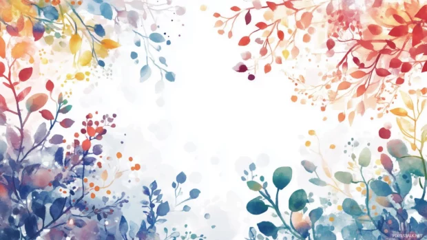 A floral watercolor background that is blooming with a variety of vibrant colors.