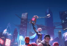 A gang of superheroes assembling at night for  cool cartoon wallpapers for iPhone.