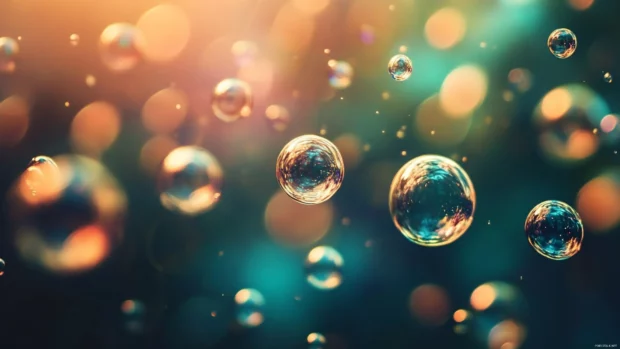 A liquid light show with bubbles and flowing lines, a mesmerizing Vintage Trippy PC Wallpaper.