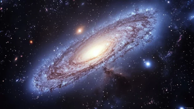 A quiet scene of the Force binding galaxies in harmony.