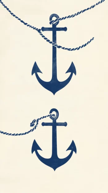 A serene Preppy Summer composition with nautical ropes and tiny anchors.