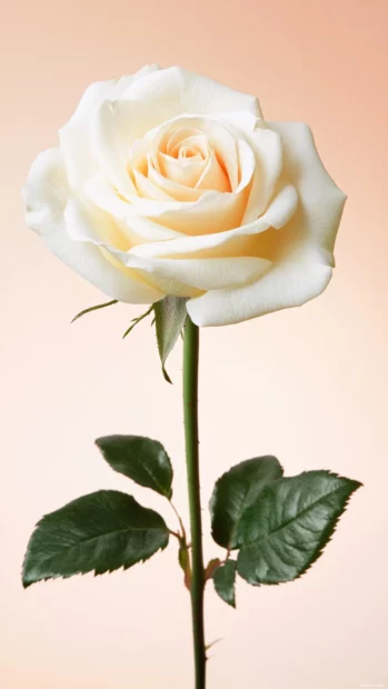 A single rose in full bloom centered on a soft gradient background.
