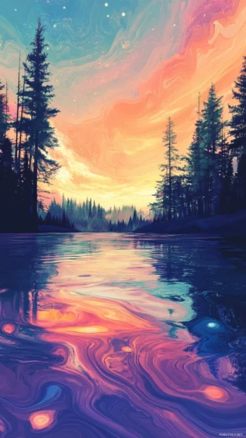 A subtle blend of warm and cool tones, creating a calming yet Trippy experience.