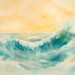 A watercolor background in gentle pastel features soft, muted colors.