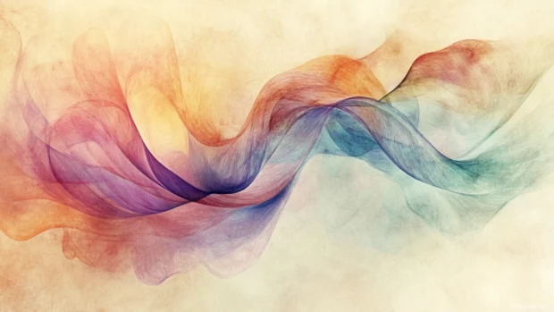 Abstract Pastel Watercolor Swirls Creating A Gentle Dreamlike Background.