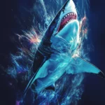 Abstract concept of shark motion in iPhone wallpapers.
