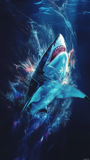 Abstract concept of shark motion in iPhone wallpapers.