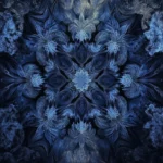 Abstract dark blue fractal design, commonly used as dark wallpapers for PC.