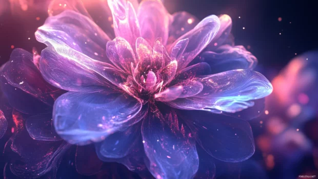 Abstract fractal flower design.