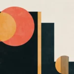 Abstract minimal Desktop Lock screen Wallpapers combining geometry and muted colors, geometric desktop lock screen wallpapers.