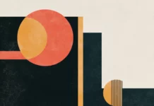 Abstract minimal Desktop Lock screen Wallpapers combining geometry and muted colors, geometric desktop lock screen wallpapers.