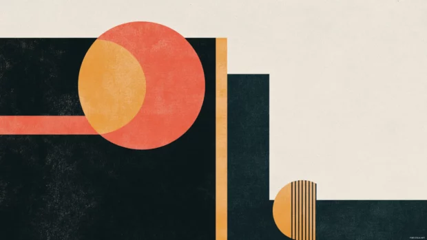 Abstract minimal Desktop Lock screen Wallpapers combining geometry and muted colors, geometric desktop lock screen wallpapers.