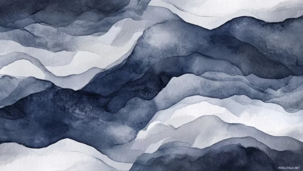 Abstract monochrome watercolor design perfect for desktop backgrounds.