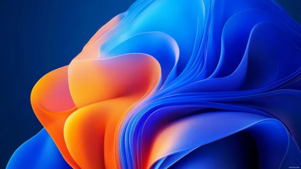 Abstract motion blur style Windows 11 lock screen background for desktop.