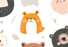 Adorable Cute Lock screen Wallpapers featuring smiling cartoon animals in soft colors.