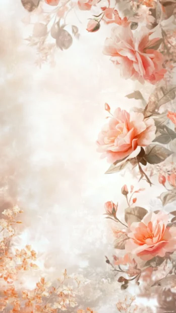 Aesthetic Lock screen iPhone Wallpapers with delicate floral patterns and soft focus.