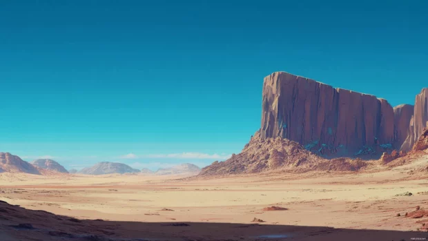 Aesthetic minimalist scene featuring Desert hill, ultra HD.