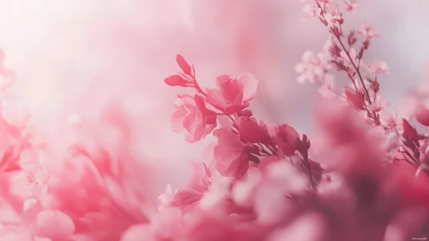 Aesthetic wallpapers for girls with soft pink tones and delicate floral elements.