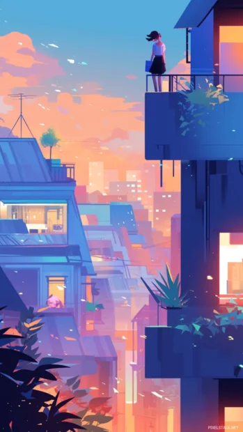 Animated cartoon wallpapers with bold outlines and soft gradients for cozy screens.