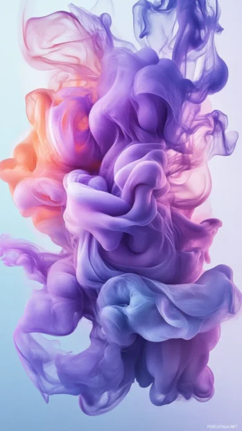Artistic Lock screen Wallpapers blending watercolor patterns with smooth gradients.