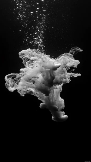 Artistic Moving Wallpapers for Android with ink droplets swirling underwater.