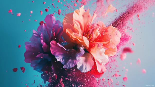 Artistic bloom explosion in color.
