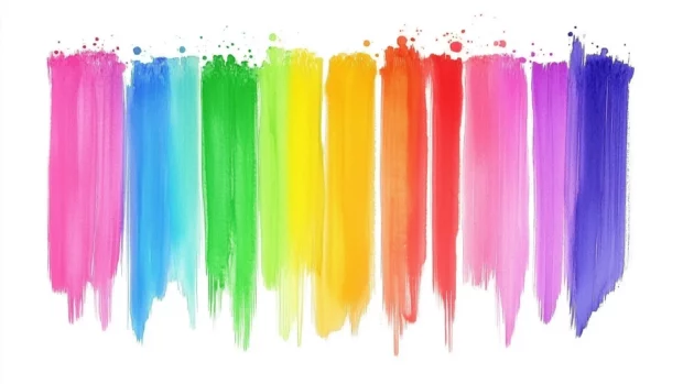 Artistic watercolor painting background with vibrant strokes and splashes.