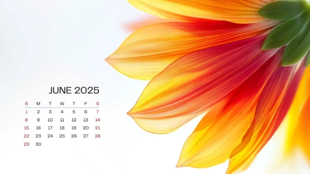 Backgrounds June 2025 Calendar.