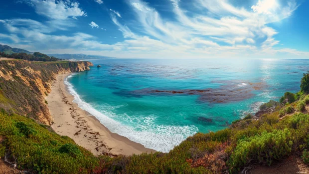 Beautiful Pretty Ocean stretching to endless horizon, Beautiful ocean view wallpaper.